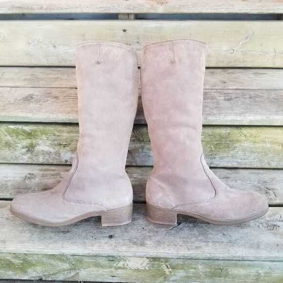 Vintage 90s y2k Morland Sheepskin 16" English Equestrian Shearling Boots 10.5 - Picture 3 of 15